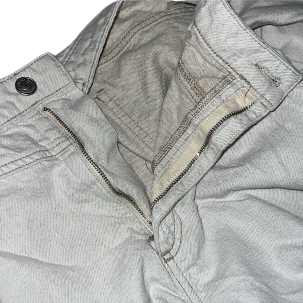 Zara Wide Leg Pants Women’s Size 14 Cotton Linen Relaxed Fit High Rise Neutral - Picture 10 of 15